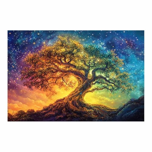 Arbre de vie impression sur toile pour raviver un mur blanc salon bureau 50x70