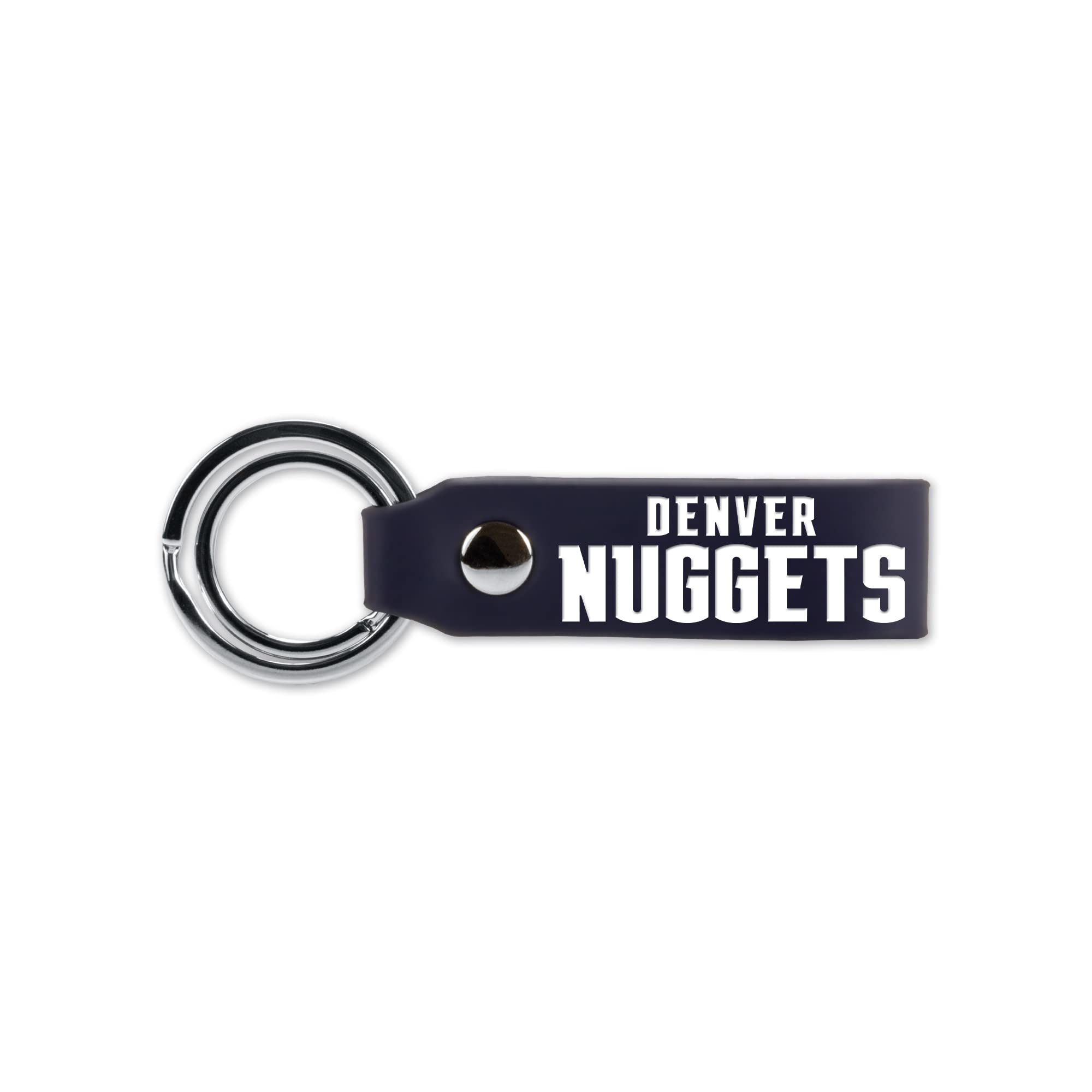 Rico Industries NBA Basketball Denver Nuggets Navy Laser Engraved Silicone Keychain โ image 1