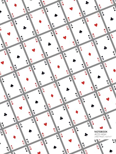 Aces High Notebook - Lined Pages - 8.25