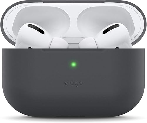 elago Silicone Cover Compatible with Apple Pro Case - Supports Wireless Charging, Anti-Slip Coating, Great Protection, Slim and Lightweight (Dark