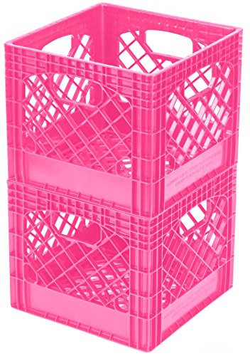 Buddeez Breast Cancer Awareness Milk Crates, 2-Pack