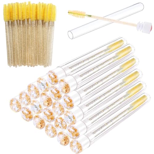 Mascara Brushes Tubes Set 70 Pieces Disposable Eyelash Brushes Replacement