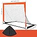 Theresduet 2 Pack 4’ x 3’ Size Portable Kid Soccer Goals for Backyard, Indoor and Outdoor Pop Up Soccer Goals, Orange, Theresduet