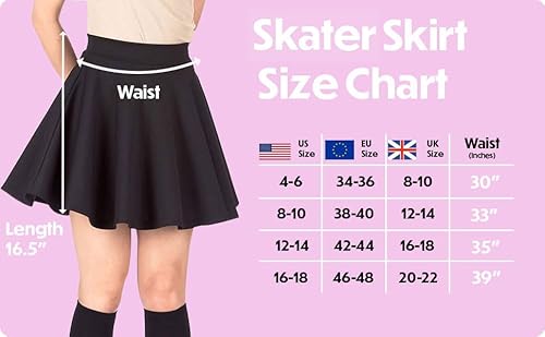 Pretty Fashion Skater Skirts for Women UK A-Line Stretchy Flared