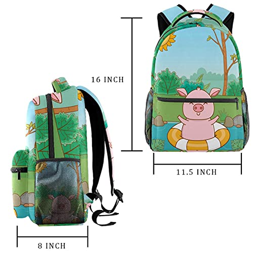 Sac à dos de voyage décontracté multicolore avec grand compartiment - 2
