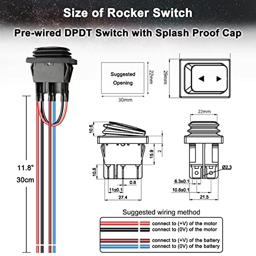 UYGALAXY Mini Electric Linear Actuator Stroke 2" with Momentary Switch 32N/7lb Speed 1.2"/sec Waterproof Metal 50mm Micro Motion Actuator with Mounting Bracket for Robot Cabinet Shutter Cosplay by UYGALAXY - Image 6