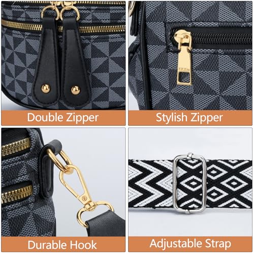 Image of KKXIU Crossbody Sling Bag for Women Trendy Fanny Pack Vegan Leather Chest Bag | Trendy