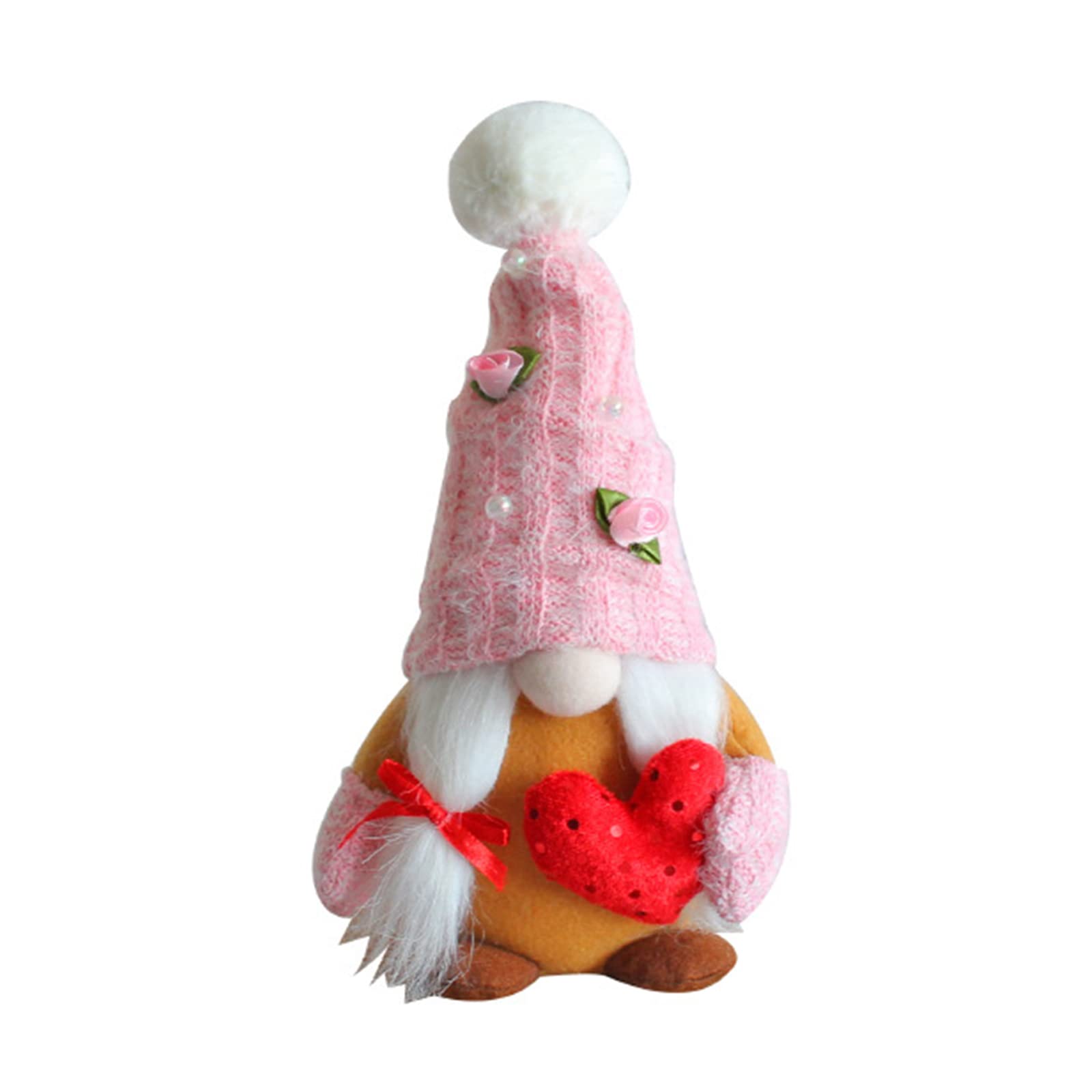Tsophreniq Day Gnomes with Heart Flower Faceless Doll Tomtes Swedish Ornaments Kitchen Tiered Tray Decoration Mom Gift Mother Day Doll