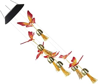 SECFOU 1Pc Sinos De Vento Ao Ar Livre Decoração De Metal Libélula Decoração Ao Ar Livre Sinos De Vento Ao Ar Livre Sinos De Vento Solares Brilhantes Sinos De Vento Abs
