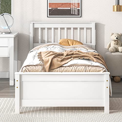 Aocoroe Bedroom Furniture Set With 1 Twin Beds Frame & 1 Nightstand, For Boys Girls, Kids Twin Beds Platform Bed Frame With Headboard & Footboard thumb #4