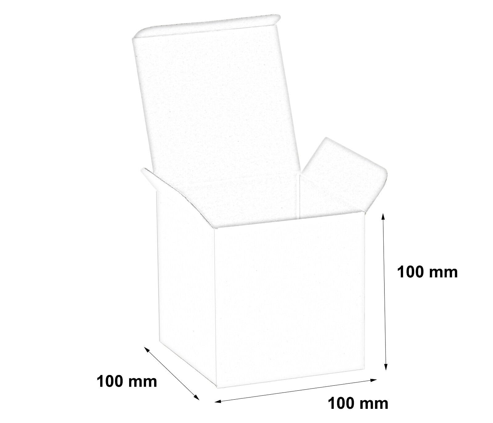 Opakowania, tektura falista, pudełko wysyłkowe, e-commerce, przesyłki pocztowe, karton wysyłkowy, pudełko na listy maxi 100 x 100 x 100 mm, białe, najwyższa ilość: 300