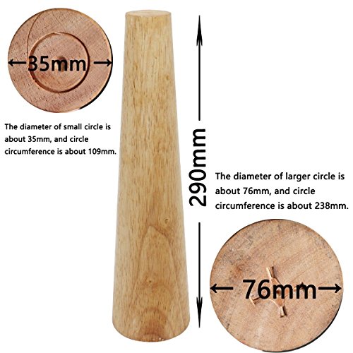 Driak Jewelry Tool Hard Wooden Round Bracelet Sizing Bangle Mandrel Wire Wrapping Tool #TOP3