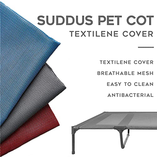 Suddus Elevated Dog Bed Replacement Cover, Raised Dog Bed Chew Proof Easy To Clean, Breathable Elevated Pet Bed Is Suitable For Indoor And Outdoor Use. Dog Cot Are Not Included (Xl/Grey) #TOP3