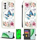 Kinetijy Case Compatible for Meizu 18s Phone Case Flip Cover [with Tempered Glass Screen Protector][RFID Blocking][Luminous Effect] LPT-LHD