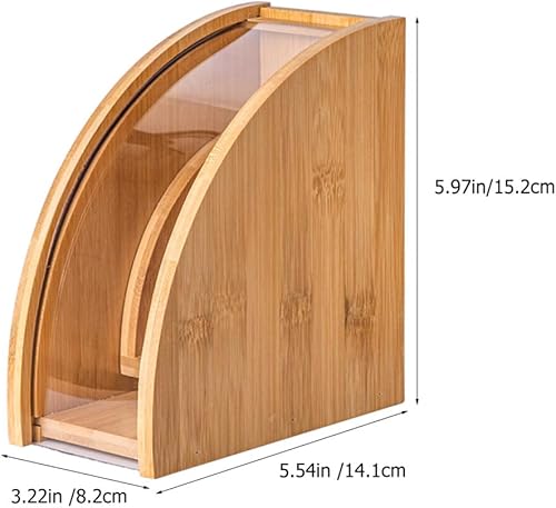 Miniatura 7 de Kichvoe Soporte de filtro de café con forma de ventilador, estante de almacenamiento de papel de café, contenedor de papel de filtro de café,