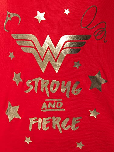 DC Comics Girls' Wonder Woman Strong and Fierce Shirt and Shorts Loungewear 2 Piece Pajama Set4