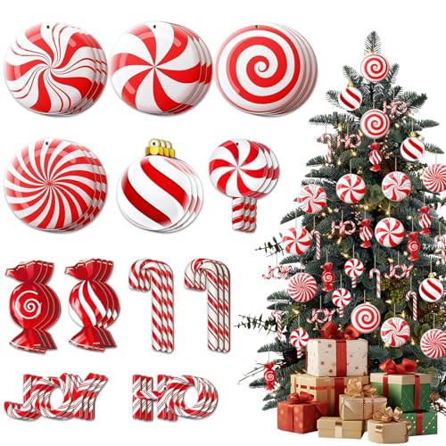 BEKKLPOU 36 Pcs Navidad Candy Decoracion, Navideños De Dulces, Adornos De Dulces para Árbol De Navidad, Adecuado para El Hogar, Fiestas, Festivales