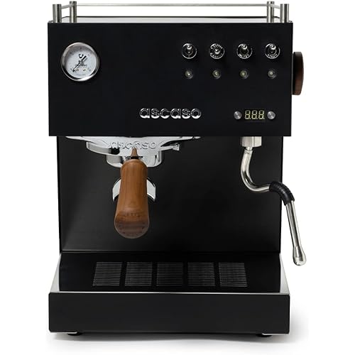 Ascaso Steel DUO Espresso Machine | PID | Programmable | Volumetric Controls | Dual Thermoblock | 120V | (Black)