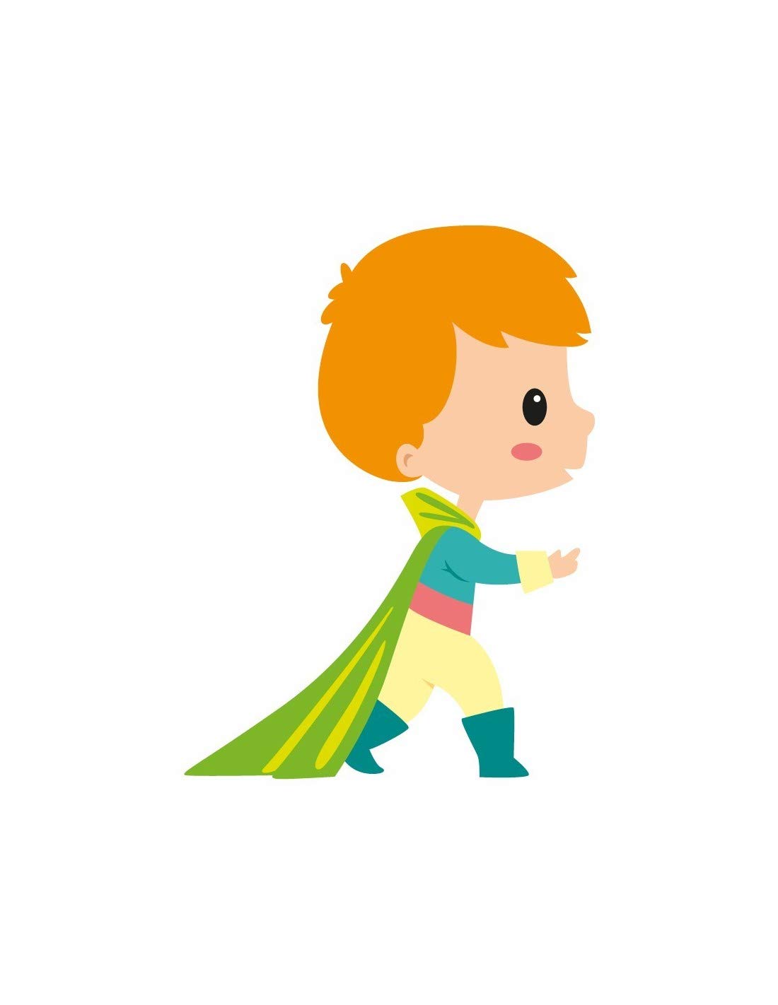 Sticker Enfant Prince Arthur 90x121 cm grand autocollant mural pour décoration de chambre de garçon