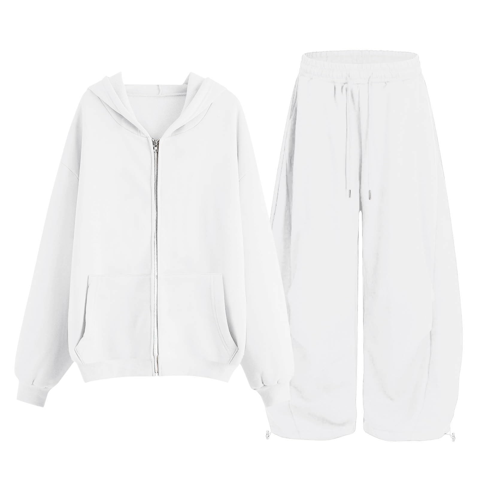 Sportanzug Mädchen Trainingsanzug Bekleidungsset 2tlg Langarm Einfarbig Sweatjacke mit Kapuze und Sporthose Jogginganzug Trainingsanzug Kinder Mädchen Lässige Tracksuit Freizeitanzug Activewear