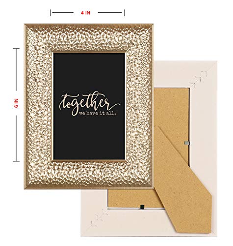 Artbyhannah 4X6 Inch 6 Pack Ornate Gold Picture Frames Set With High Definition Glass For Table Top Display And Wall Mount Photo Frame For Wedding Or Home Decoration #TOP4