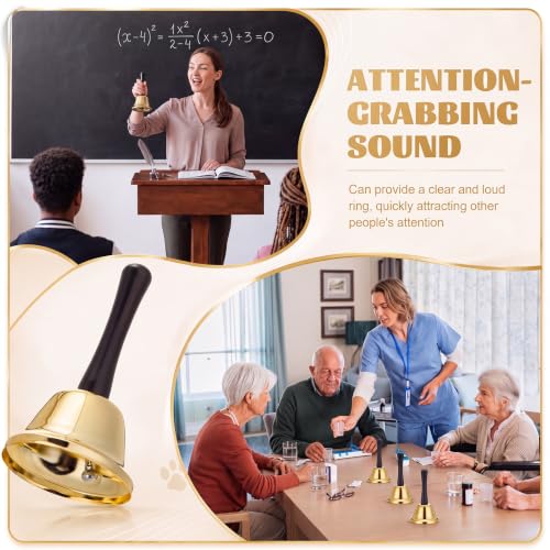 Yeshone 12 Pcs Steel Loud Hand Bell Bulk Dinner Classroom Handbells (Gold) by Yeshone - Used condition - Image 5