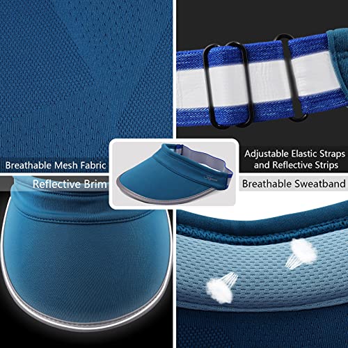 Sport Visor With Upf 50+ Protection, Adjustable Strap And Breathable Design For Women, Men, And Kids - Ideal For Running, Tennis, Golf, Cycling And More #TOP2