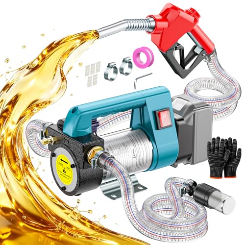 Ecarke Pompe a Carburant Compatible avec Batteries Makita 18V, 45 L/min, Pompe à Carburant Portable avec Pistolet à Arrêt Automatique, Pompe à Gasoil Sans...