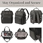 Baggallini Securtex Anti-Theft Windsor Backpack for Travel, Work & College, RFID & Locking Zipper, Up to 16" Laptop - Image 5