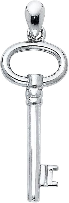 14k Yellow or White Gold Key 