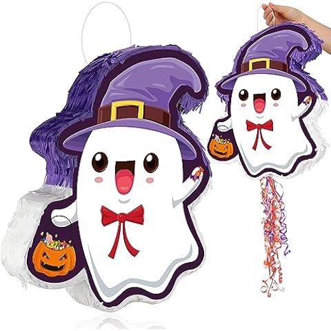 Leitee Halloween Ghost Piñata with Ribbons Cover
