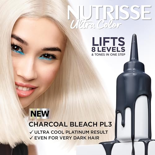 Garnier Hair Color Nutrisse Ultra Color Nourishing Crème, PL3 Ultra Cool Platinum (Charcoal), Permanent Hair Dye, 1 Count (Packaging May Vary) - Image 3