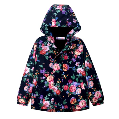 Image of WELAKEN Fleece lined Jackets with Water-Resistance Frabic for Kid's & Toddler II Girl's Rain Jacket & coats
