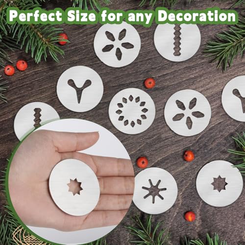 6 PCS Cookie Press Set for OXO Good Grips - Cookie Press Discs, Metal Cookie Mold Disc, Stainless Steel Cookie Stencils, Cookie Press for Baking Accessories, for DIY Biscuit Maker and Decoration