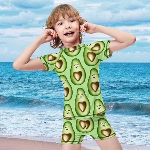 Cute Cartoon AvocadoChildren's Swimsuits Boys Two Piece Suit9-11Y（140cm）3