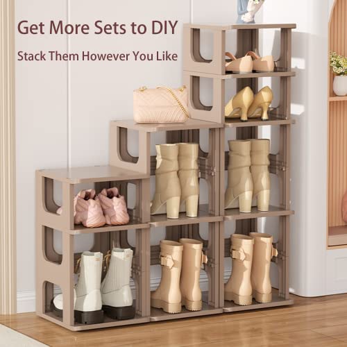 Ilikuhome Narrow Shoe Rack Organizer 6 Tier, Vertical Storage Rack With A Layer Designed For Tall Boots, Free Standing Shoe Racks, Shoe Shelf For Small Spaces Entryway Corner Closet Bathroom #TOP6