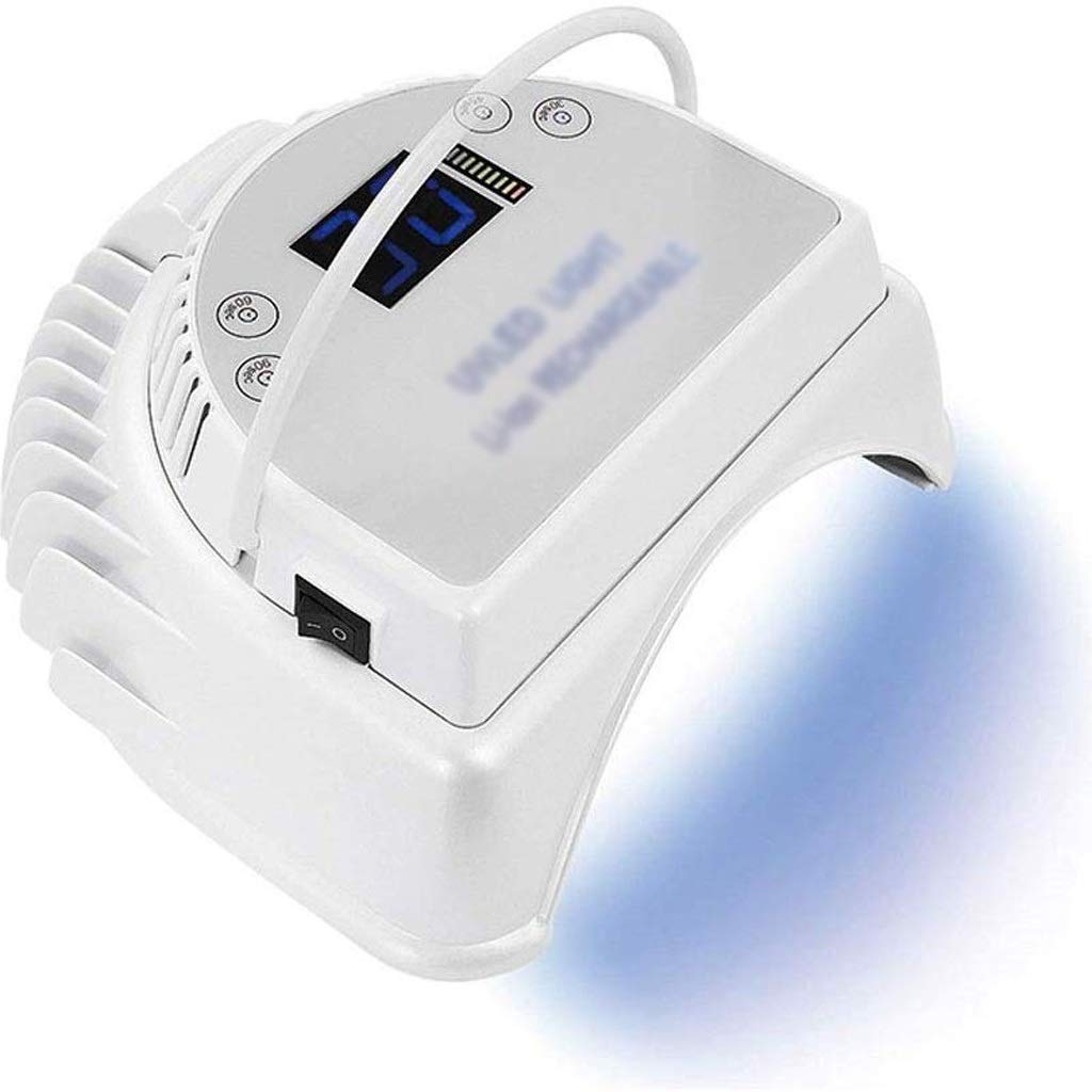 Nail Light�Lampada per unghie in gel ricaricabile da 4 W Lampada per unghie a LED per polimerizzazione della luce per unghie in gel con maniglia di sollevamento Sensore tattile Schermo LCD (Colore