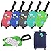 Produktbild Reastar Kofferanhänger, 5 Stück Reise Gepäckanhänger Luggage Tag Bunte Koffer Tags aus Silikon zu Vermeiden Sie Gepäckverlust