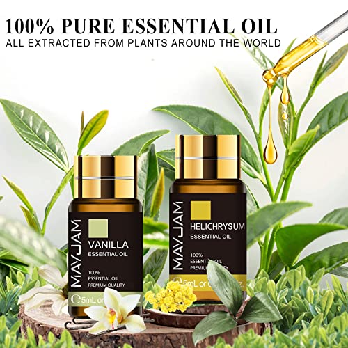 Mayjam 20X5Ml Essential Oil Gift Set, Pure Essential Oils For Diffusers For Home, Long Lasting Scented Oil For Soap Candle Making #TOP1