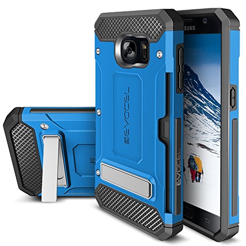 Galaxy S7 Case, Evocel [Explorer Series Pro] Dual Layer Credit Card Case with Magnetic Kickstand for Samsung Galaxy S7 (SM-G930), Blue (EVO-SAMS7-CK02)