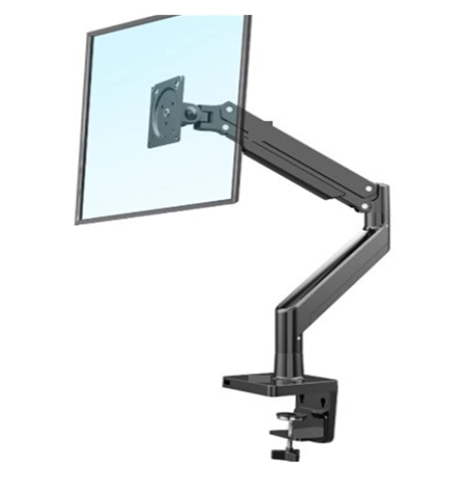 Cfwwsaq Nero Monitor Arm, Gas Spring Arm 22-40 Inch Curved Arc Screen Desktop Monitor Holder 360 Rotate 3-15Kgs Monitor Mount Arm With Usb 3.0 Port(Nero)