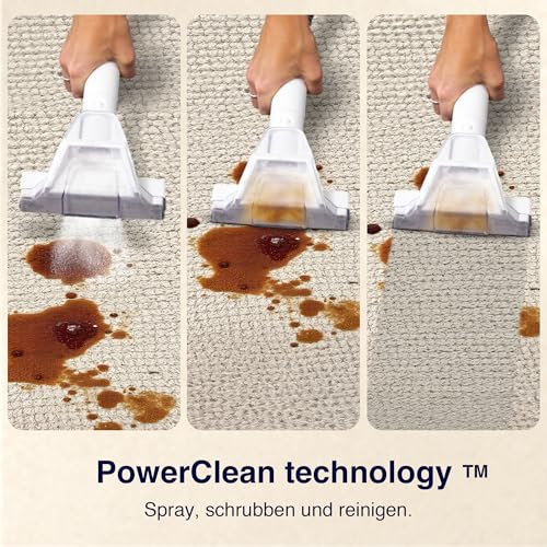 Samako Carpet Cleaner Upholstery Cleaner - Compact Handheld Device for Carpets and Sofas, Powerful 400 W Motor, 2 Extra Large Water Tanks, Suitable for All Fabric Types - Image 2
