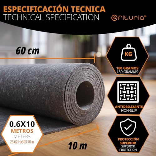 Fieltro protector de suelo para evitar rayones de muebles en obras y reformas de casa 3