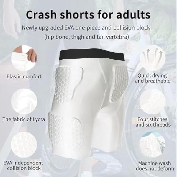 Football Girdles for Men Basketball Padded Shorts with Pads Girdle Football Basketball Padded Compression Shorts - Image 4