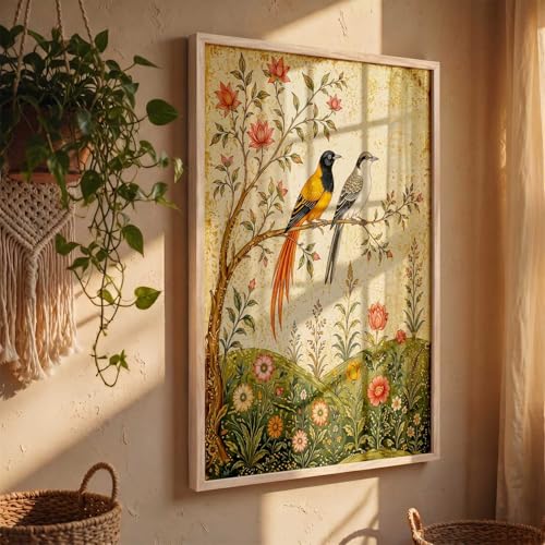 Image of kotart Madhubani Art Wall Painting Traditional Home Decoration With Frame For Living Room Bed Room Hotel Wall Decor Digital Reprint (19x25 inch)