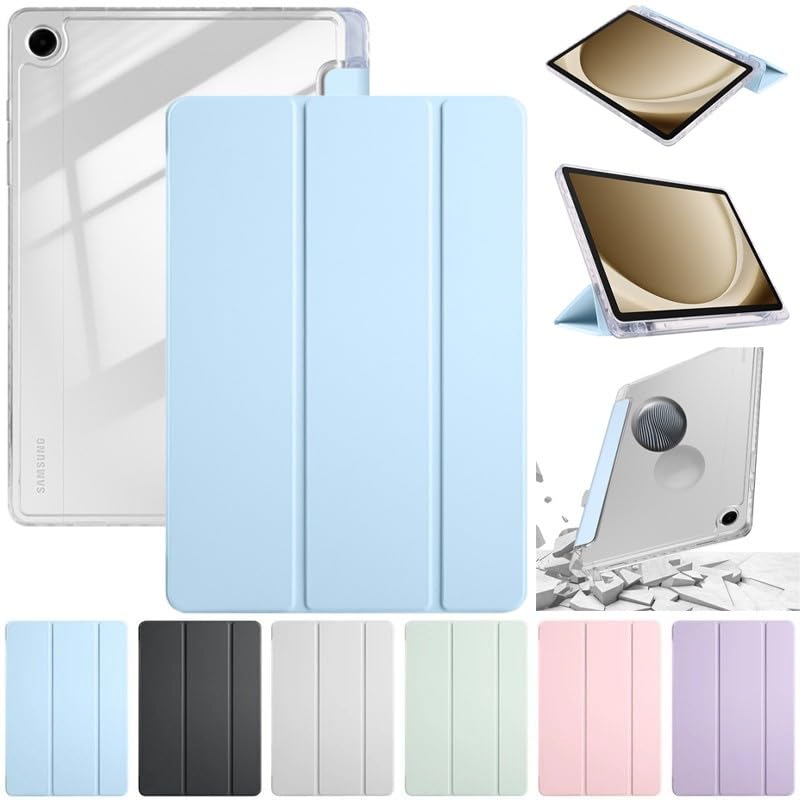 Étui Samsung Galaxy Tab A11 vert clair en cuir et silicone rigide SM-X133 - 2