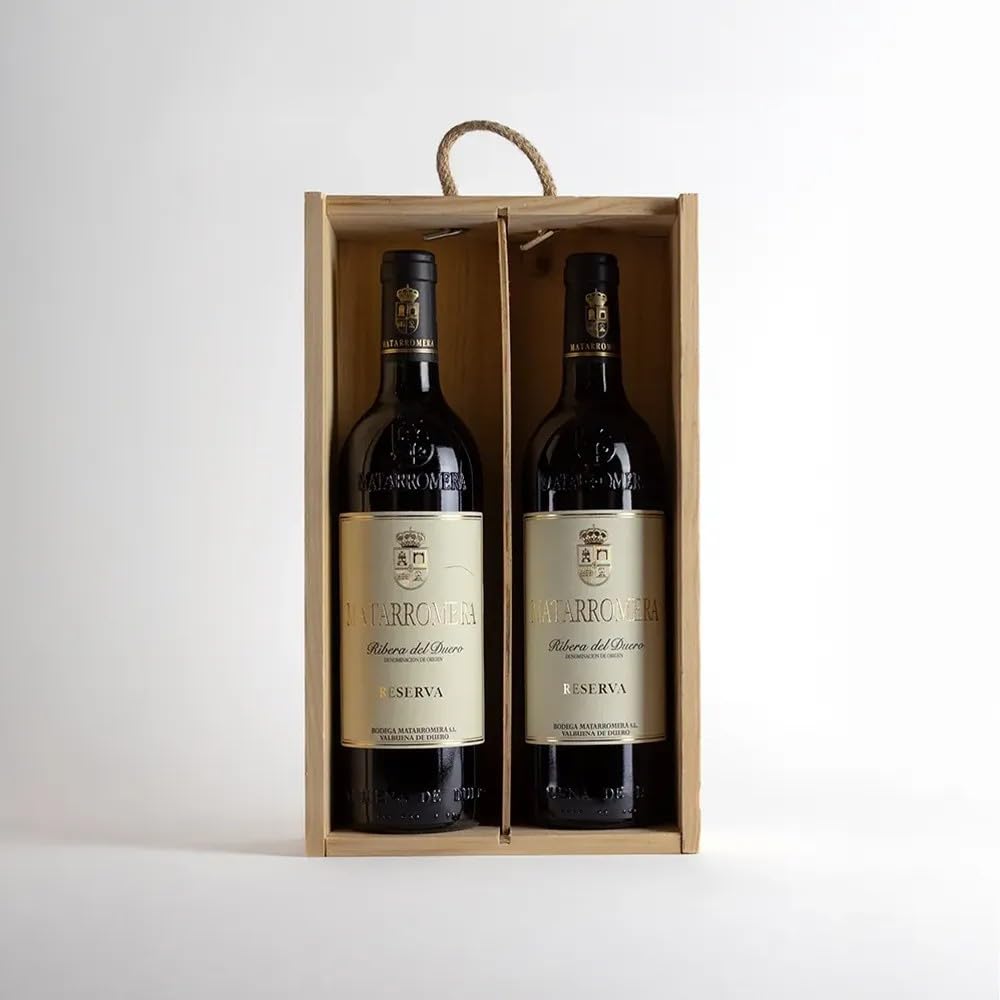 Matarromera Reserva Vino Tinto D.O. Ribera del Duero 2x75 cl Caja Madera | 100% Tempranillo · 93 pts Peñín · 97 pts Gourmets · Medalla de Oro Berliner · Ideal para regalo