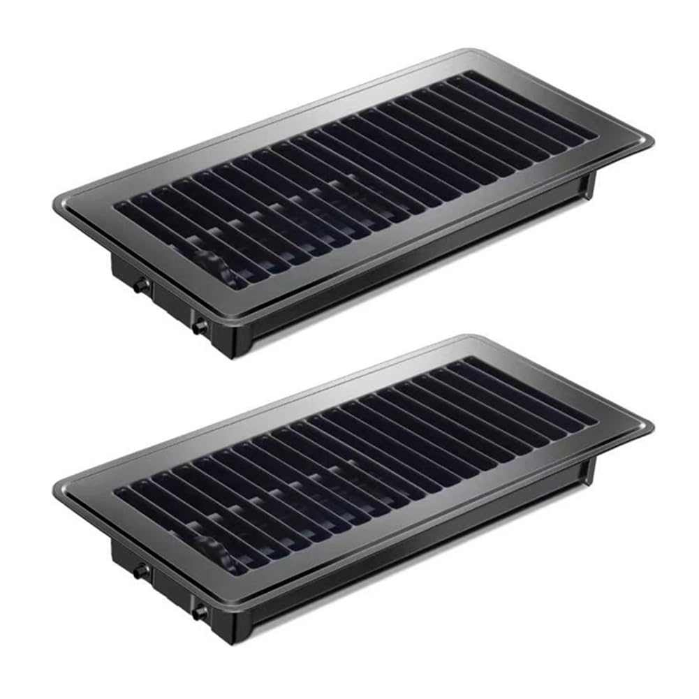 Littimoon 2pcs Floor Register 4x10Inch,Heavy Duty Floor Vents,Heat Air Vent Covers,Floor Vent Covers for Heater Floor Register A