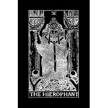 The Hierophant Tarot Journal Notebook Lined, Black And Silver College Ruled, 110 Pages, 9"x6" Tarot Card Notebook