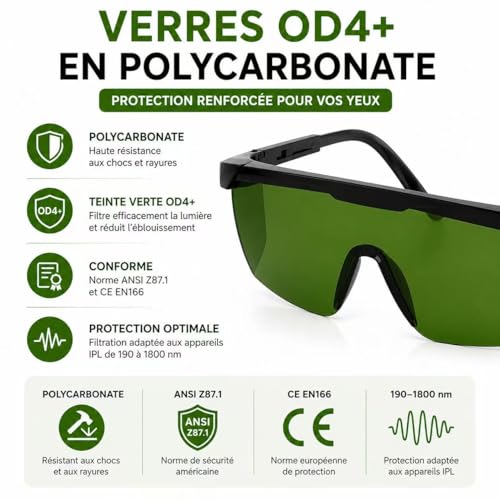 Tillmann's Lunettes Anti Lumière Pulsée IPL-Lot de 2 Lunettes-Protection des Yeux pour Épilation à Lumière Pulsée – vue 5